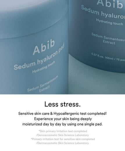 Abib Sedum Hyaluron Pad Hydrating touch 165ml (75 pads)