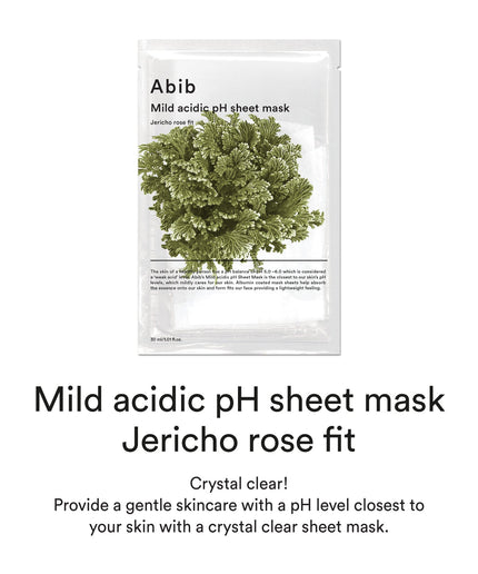 Abib Mild acidic pH sheet mask Jericho rose fit (10pcs)