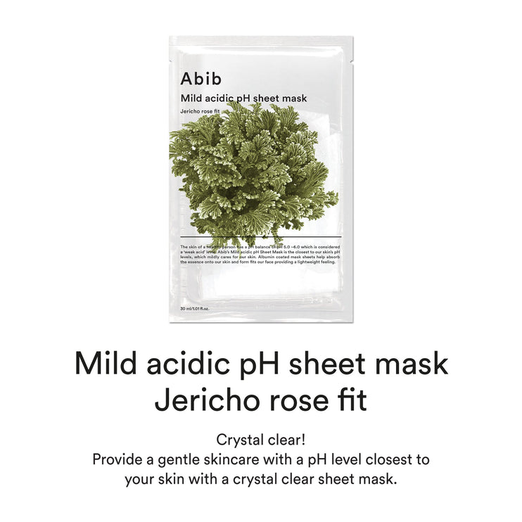 Abib Mild acidic pH sheet mask Jericho rose fit (10pcs)