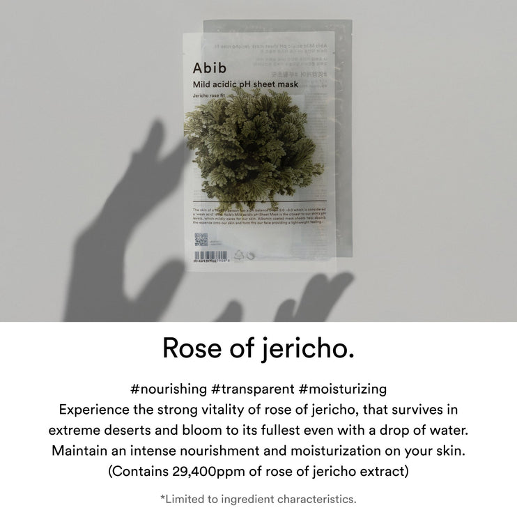 Abib Mild acidic pH sheet mask Jericho rose fit (10pcs)