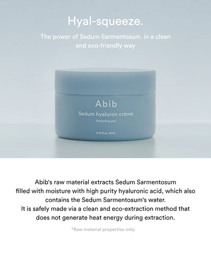 Abib Sedum Hyaluron Creme Hydrating pot 80ml