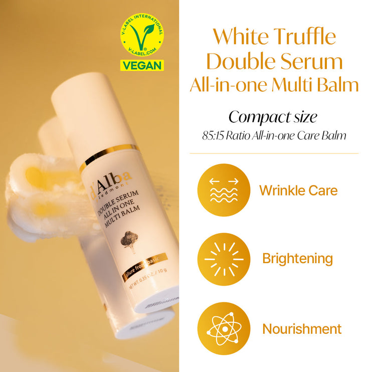 d'Alba Italian White Truffle Vegan Gift for HER, First Aromatic Spray Serum & All in one Multi Balm Stick, Facial Skincare Gift Set