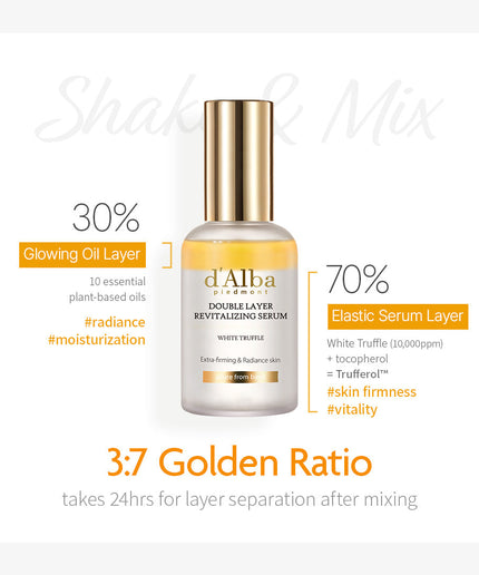 d'Alba White Truffle Double Layer Revitalizing Serum 50ml