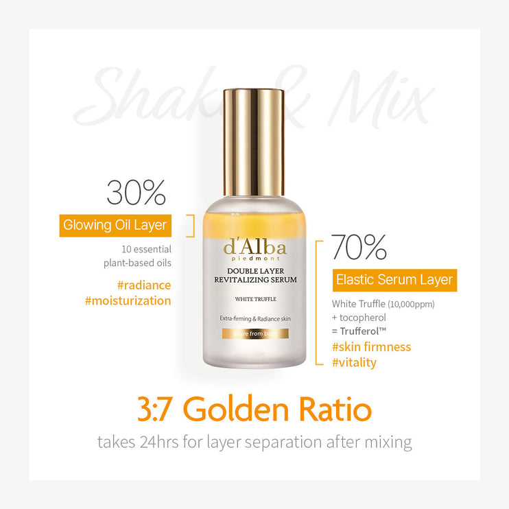 d'Alba White Truffle Double Layer Revitalizing Serum 50ml