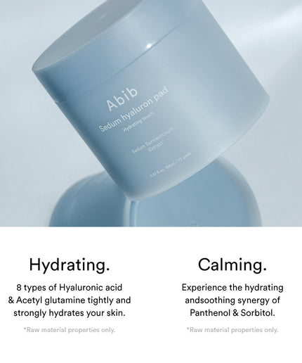 Abib Sedum Hyaluron Pad Hydrating touch 165ml (75 pads)