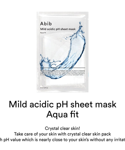 Abib Mild Acidic pH Sheet Mask Aqua fit (10pcs)