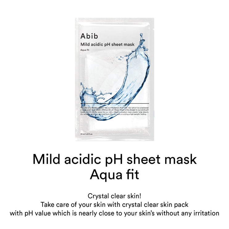 Abib Mild Acidic pH Sheet Mask Aqua fit (10pcs)