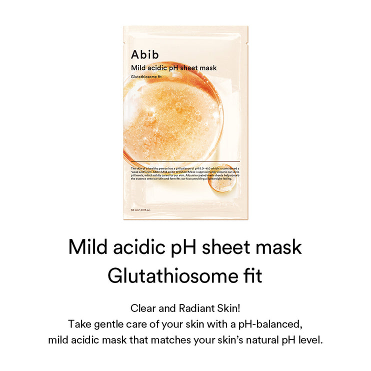 Abib Mild acidic pH sheet mask Glutathiosome fit (10pcs)