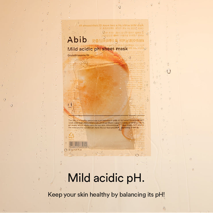 Abib Mild acidic pH sheet mask Glutathiosome fit (10pcs)