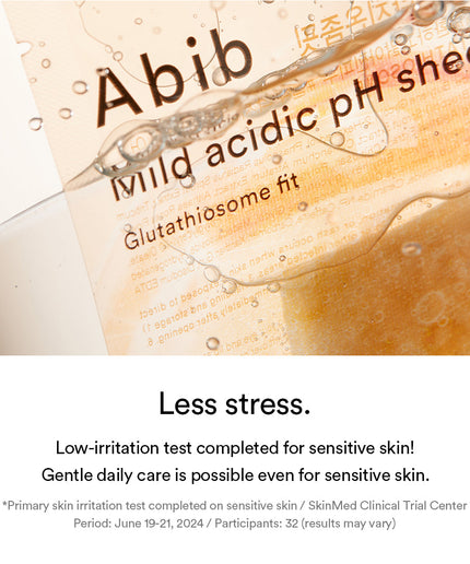 Abib Mild acidic pH sheet mask Glutathiosome fit (10pcs)