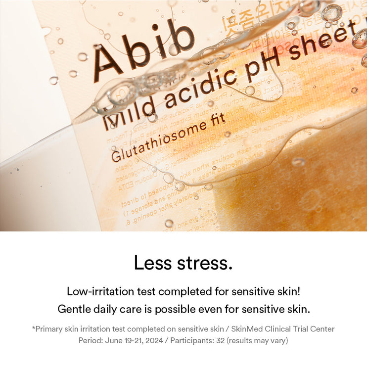 Abib Mild acidic pH sheet mask Glutathiosome fit (10pcs)