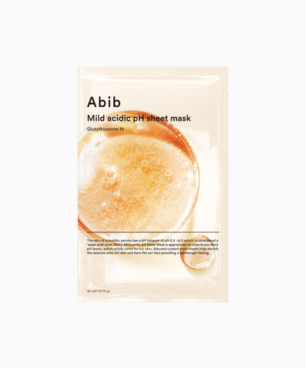 Abib Mild acidic pH sheet mask Glutathiosome fit (10pcs)