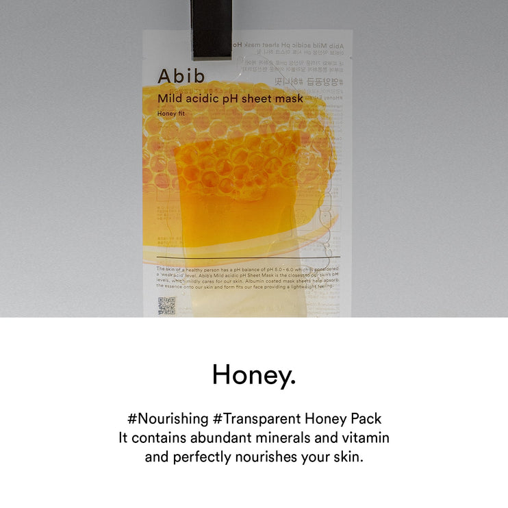 Abib Mild acidic pH sheet mask Honey fit (10pcs)