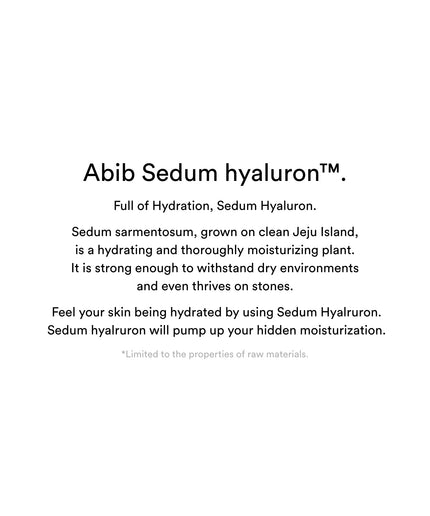 Abib Sedum Hyaluron Sunscreen Protection tube SPF50+ PA ++++ 50ml