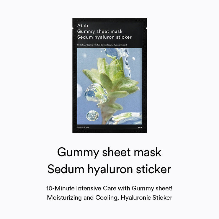 Abib Gummy sheet mask Sedum Hyaluron sticker (10pcs)