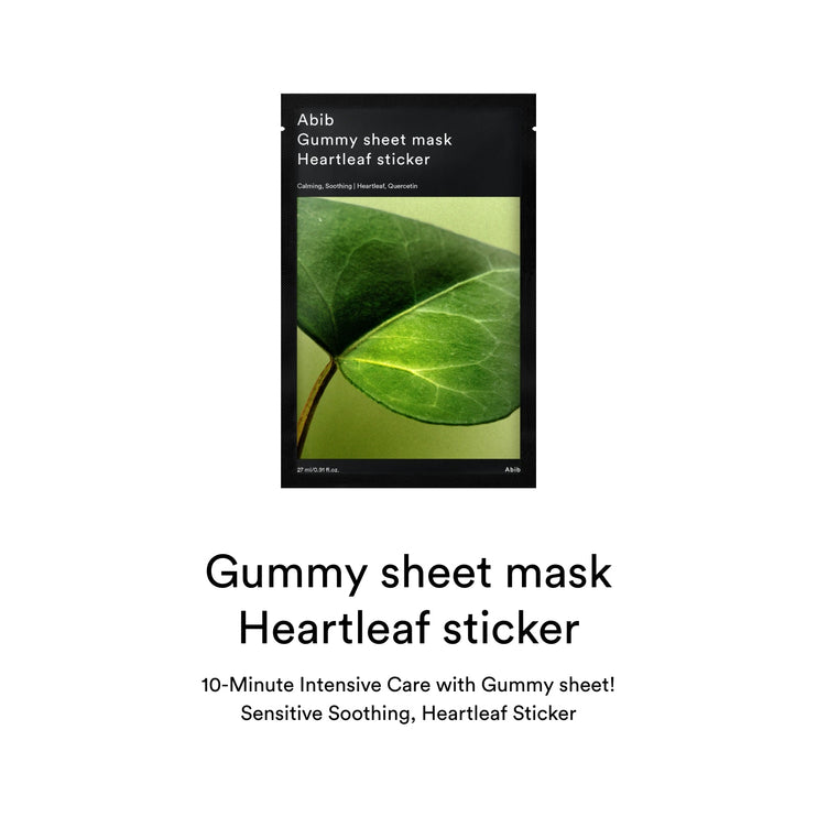 Abib Gummy sheet mask Heartleaf sticker (10pcs)