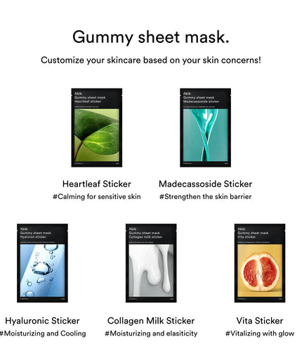 Abib Gummy sheet mask Heartleaf sticker (10pcs)