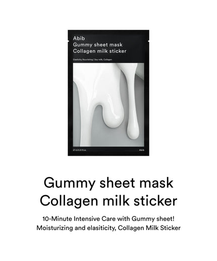 Abib Gummy sheet mask Collagen milk sticker (10pcs)