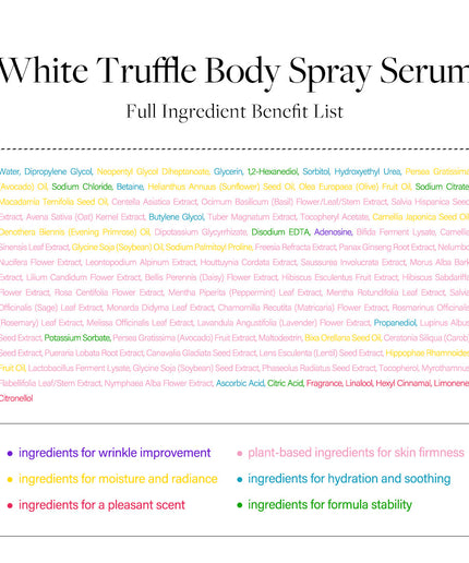 d'Alba White Truffle Aromatic Body Mist Serum 180ml