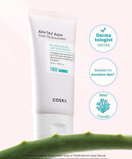 COSRX Aloe 54.2 Aqua Tone-up Sunscreen SPF 50+ PA++++ 50ml