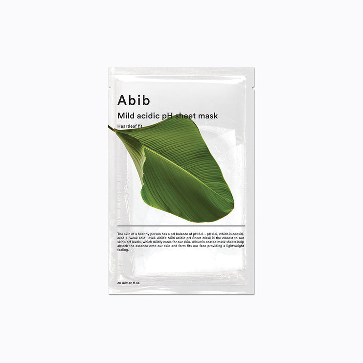 Abib Mild acidic pH sheet mask Heartleaf fit (10pcs)